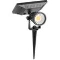 V-tac - Solar LED-Gartenleuchte VT-952, 2 w, 4000 k, IP65, schwarz