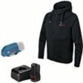 Bosch - Professional beheizbare Sweatjacke / Heizjacke ghh 12+18V xa (Full Version) incl. Akku, Gr. m schwarz