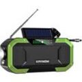 Tragbares Bluetooth-Survival-Dynamo-Radio – 5000-mAh-Akku – USB-Ladegerät für Smartphone – Taschenlampe, FM/AM – Solar-Kurbelradio, ideal für