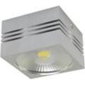 Licht-erlebnisse - led Deckenspot Aluminium 10 cm breit Aufputz in Silber eckig 900 lm Deckenstrahler