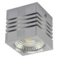 Licht-erlebnisse - led Deckenspot Aufputz Aluminium 270 lm b: 5,5 cm in Silber eckig Deckenstrahler