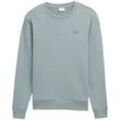 TOM TAILOR Herren Sweatshirt mit Logo-Print, grün, Uni, Gr. XL