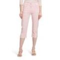 Stoffhose BETTY BARCLAY "Betty Barclay Sommerhose Slim Fit", Damen, Gr. 42, Normalgrößen, pink (powder pink), Obermaterial: 97% Baumwolle, 3% Elasthan., Basic, slim fit 3/4-Länge, Hosen, Saumschlitz