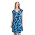 Druckkleid BETTY & CO "Betty & Co Casual-Kleid mit Print" Gr. 36, Normalgrößen, blau (dunkelblau, blau), Damen, Obermaterial: 100% Viskose., Kleider, Druck