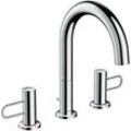 hansgrohe Axor Uno 200 Waschtischarmatur 38054000 chrom, 3-Loch-Armatur, mit Ablaufgarnitur