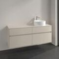 Villeroy und Boch Collaro Waschtischunterschrank C047B0VN 140x54,8x50cm, Waschtisch rechts, LED-Beleuchtung 10,4W, cashmere grey