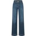 Weite Jeans MAC "DREAM WIDE", Damen, Gr. 36, Länge 34, authentic dunkelblau34, Denim/Jeans, Obermaterial: 75% Baumwolle, 12% Modal, 9% Polyester, 4% Elasthan, unifarben, casual, figurumspielend knöchellang, Jeans, mit weitem Bein-Stretch