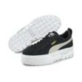 Sneaker PUMA "Mayze Sneaker Damen", Gr. 36, schwarz-weiß (schwarz, weiß), Obermaterial: Textil, Leder; Futter: Synthetik, Textil; Innensohle: Textil; Laufsohle: Thermoplastischer Gummi, Schuhe