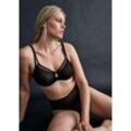 Minimizer-BH TRIUMPH "Signature Sheer W01 EX" Gr. 75, Cup D, schwarz, Damen, Tüll, Spitze, Obermaterial: 59% Polyamid, 41% Elasthan, unifarben, bestickt, leicht transparent, BHs, verkleinert die Brust optisch um eine Cup-Größe