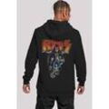 Kapuzenpullover F4NT4STIC "Kiss Rock Music Band Neon Band", Herren, Gr. M, schwarz, Obermaterial: 65% Baumwolle, 35% Polyester, casual, slim fit, Langarm, Pullover, Premium Qualität, Band, Logo