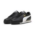 Sneaker PUMA "Roma 24 Sneakers Erwachsene", Gr. 39, schwarz, weiß smokey gray, Obermaterial: Leder, Synthetik; Futter: Textil, Synthetik; Innensohle: Textil; Laufsohle: Gummi, Schuhe