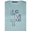 Print-Shirt LECOMTE "LeComte T-Shirt mit funkelndem Logo-Print", Damen, Gr. 38, grün (mintgrün), 48%Baumwolle 48%Modal 4%Elastan, unifarben, feminin, tailliert, Kurzarm, Shirts