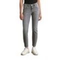 Slim-fit-Jeans MARC O'POLO DENIM "aus stretchigem Organic Cotton-Mix", Damen, Gr. 28, Länge 30, grau, Obermaterial: 94% Baumwolle, 4% Elastomultiester, 2% Elasthan, unifarben, casual, slim fit normal, Jeans