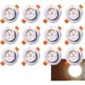 12X 5W led Strahler Spot Einbaustrahler Deckenstrahler Deckenspot 230V 420lm Warmweiß Einbauspot Einbauleuchte Deckeneinbauleuchte - Swanew