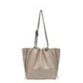 Shopper LIEBESKIND BERLIN "Shopper M LOU 2 3D LEATHER", Damen, Gr. B/H/T: 26,5cm x 32cm x 11,5cm, grau (stone), Leder, Taschen