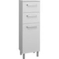 Unterschrank SAPHIR "Quickset Badschrank mit 1 Tür, 2 Schubladen, 30 cm breit", weiß (weiß glanz), B:30cm H:100,5cm T:33cm, Spanplatte, Schränke, Bad-Unterschrank, Badezimmer-Unterschrank inkl. Türdämpfer, Griffe in Chrom Glanz