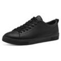 Sneaker TAMARIS, Damen, Gr. 36, schwarz, Lederimitat, casual, Schuhe, im Basic-Look, Freizeitschuh, Halbschuh, Schnürschuh