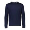 Strickpullover LINDBERGH "Lindbergh Strickpullover", Herren, Gr. L, blau (navy), Oberstoff: 100% Schurwolle (Merino), Rundhals, Langarm, Pullover