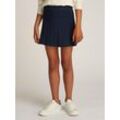 Strickrock TOMMY HILFIGER "MINI CABLE SKIRT", Mädchen, Gr. 10 (140), blau (schwarz night navy), Strick, Obermaterial: 50% Viskose, 28% Polyester, 22% Polyamid, unifarben, normal mini, Röcke, mit kleinem Zopfmuster