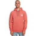 Kapuzensweatshirt QUIKSILVER "Clean Circle" Gr. M, rot (mineral rot), Herren, 80% Bio-Baumwolle, 20% recyceltes Polyester, Sweatshirts