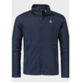 Fleecejacke SCHÖFFEL "Hiking Fleece Jk Style Cascata MNS", Herren, Gr. 52, blau (8820, blau), Oberstoff: 94% Polyester, 6% Elasthan, sportlich, regular fit, hoch geschlossener Ausschnitt, Langarm, Jacken