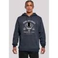 Kapuzenpullover F4NT4STIC "Guns 'n' Roses Whiskey Label Rock Band" Gr. S, blau (navy), Herren, Obermaterial: 65% Baumwolle, 35% Polyester, Pullover, Premium Qualität