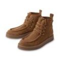 Veloursleder-Boots - Braun - Gr.: 41