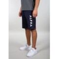 Sweatshorts ALPHA INDUSTRIES "Alpha Industries Men - Shorts Alpha Jersey Short", Herren, Gr. L, Normalgrößen, blau (rep.blau), Obermaterial: 100% Baumwolle, Hosen