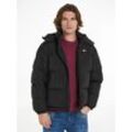 Steppjacke TOMMY JEANS "TJM ALASKA PUFFER EXT", Herren, Gr. XXL, schwarz, Web, Obermaterial: 100% Polyester, casual, Langarm, Jacken