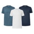 3 T-Shirts mit Rundhalsausschnitt - Blau - Gr.: XXL