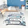 Kinderteppich CARPET CITY "ANIME904", beige (creme), B:190cm H:11mm L:280cm, Polypropylen (PP), Teppiche, Kinderzimmer Teppich Modern mit Mond, Blumen, Wolken, Creme, Multi