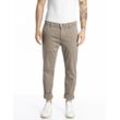 Chinohose REPLAY "Slim Fit ZEUMAR", Herren, Gr. 36, Länge 34, beige (sand), Web, Obermaterial: 91% Baumwolle, 6% Elastomultiester, 3% Elasthan, casual, slim fit, Hosen