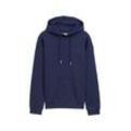 TOM TAILOR DENIM Herren Hoodie Sweatshirt mit Logo-Print, blau, Uni, Gr. XXL