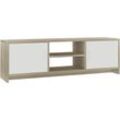 TV-Schrank Weiß Sonoma-Eiche 120x30x37,5 cm Holzwerkstoff Vidaxl