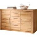 Sideboard VOGL MÖBELFABRIK "Toronto", beige (kernbuche), B:140cm H:82cm T:42cm, Sideboards, Breite 140 cm