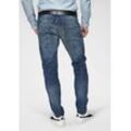 Slim-fit-Jeans G-STAR "D-Staq 3D Slim Fit", Herren, Gr. 36, Länge 34, blau (medium, indigo), Denim/Jeans, Obermaterial: 91% Baumwolle, 8% Elastomultiester, 1% Elasthan, Abriebeffekte, modisch, schmal, Jeans