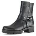 Bikerboots GABOR Gr. 37, schwarz, Damen, Kalbsleder, unifarben, Schuhe, Blockabsatz, Stiefelette, Boots mit Best Fitting-Ausstattung