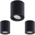 Lile M - Aufbauspot Set 3-Step dimmbar schwarz 12er Set 3000K l warmweiß