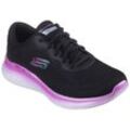 Sneaker SKECHERS "SKECH-LITE PRO-STUNNING STEPS" Gr. 39, bunt (schwarz, violett), Damen, Textil, Synthetik, Schuhe, Freizeitschuh, Halbschuh, Schnürschuh mit Air-Cooled Memory Foam