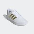 Sneaker ADIDAS SPORTSWEAR "COURT PLATFORM" Gr. 40, weiß (cloud weiß, gold metallic, orbit grau), Synthetik, Schuhe