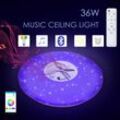 36W led Deckenleuchte Bluetooth Musik Dimmbar Deckenlampe Fernbedienung Lautsprecher