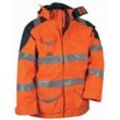 4 in 1 Winter-Warnschutzjacke wind- und wasserdicht bis -49 °c orange 46 - Orange