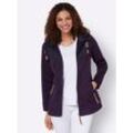 Fleecejacke CASUAL LOOKS, Damen, Gr. 36, bunt (erika, marine, meliert), 100% Polyester, Webware:100% Polyester, meliert, gemustert, mehrfarbig, Jacken