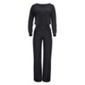 Jumpsuit WINSHAPE "JS101LSC", Damen, Gr. L, Normalgrößen, schwarz, 85% Polyester, 15% Elasthan, Rundhals, Langarm, Overalls, Functional Comfort