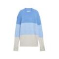 TOM TAILOR DENIM Damen Strickpullover mit Colour Blocking, blau, Colour Blocking, Gr. XXL