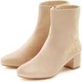 Stiefelette LASCANA, Damen, Gr. 36, beige, Obermaterial: 100% Textilmaterial. Futter: 100% Lederimitat. Decksohle: 100% Lederimitat. Laufsohle: 100% Synthetik, unifarben, bestickt, feminin, Schuhe, mit floralem Muster, Stiefel, Boots VEGAN