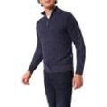 Strickpullover, Herren, Gr. L, blau (night sky washed), Strick, Obermaterial: 100% Baumwolle, PIONEER AUTHENTIC JEANS, gemustert, casual, regular fit taillenbedeckt, ohne Ausschnitt, Langarm Rippbündchen, Pullover, mit Strickmuster