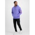 Hoodie ALPHA INDUSTRIES "Alpha Industries Men - Hoodies Back Print Hoodie", Herren, Gr. L, lila (electric violet), Obermaterial: 80% Baumwolle, 20% Polyester, regular fit, Sweatshirts