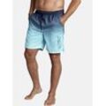 Badeshorts JAN VANDERSTORM "Badeshorts WERENFRIED" Gr. 5XL, N-Gr, blau, Herren, Obermaterial: 100% Polyester PES., Badehosen Bermudas, im Farbverlauf mit Taschen