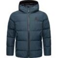 Steppjacke RAGWEAR "Norg", Herren, Gr. L (52), blau (nachtblau), Obermaterial: 100% Polyester, Innenfutter: 100% Polyester, Wattierung: 100% Polyester, Basic, gerade hüftbedeckend, hoch geschlossener Ausschnitt, Langarm Ärmel ohne Ärmelschlitz Rippbündchen, Jacken, wasserdichte Herren Winterjacke